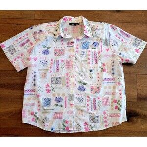 Floral Patchwork Button Down Shirt